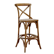 67cm Donald Oak Cross Back Barstool