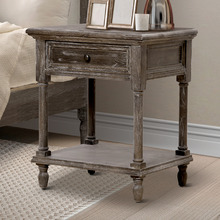 Dewey Oak Wood Bedside Table