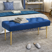 Nattu Velvet Ottoman Bench