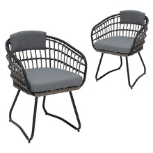 Nate Rattan Outdoor Dining Chairs (Set of 2)