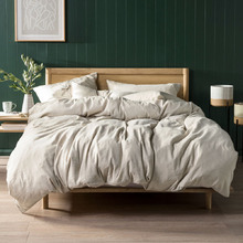 Natural Nimes Linen Quilt Cover Set
