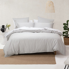 Silver Nara Cotton & Bamboo Quilt Cover Set