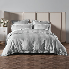 Silver Francesco Cotton-Blend Quilt Cover Set