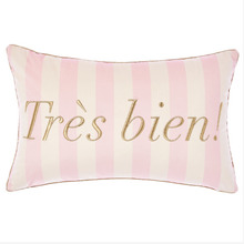 Très Bien Embroidered Cushion