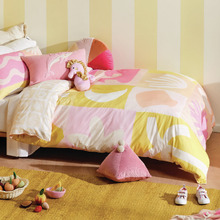 Pink Beach Day Cotton Percale Quilt Cover Set