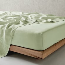 Wasabi Linen Sheet Set