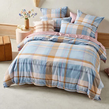 Chequered Lennon Cotton Quilt Cover Set