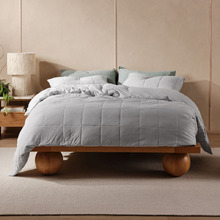 Grey Ryland Jersey Cotton Quilt Cover Set