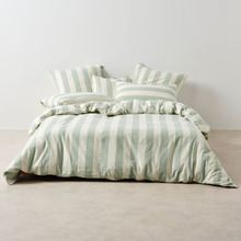 Jade Vintage Cotton & Linen Quilt Cover Set