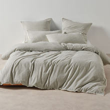 Black Macey Cotton Quilt Cover Set