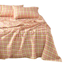 Sunrise Check Cotton Sateen Sheet Set