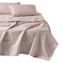 Volley Check Cotton Percale Sheet Set