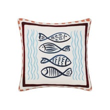 Fish Phoebe Cotton Canvas Cushion