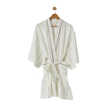 Kiera Stripe Cotton Sateen Bath Robe