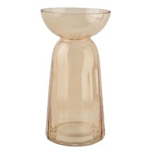 Ochre Marguerite Glass Vase