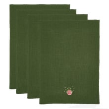 Embroidered Bauble Cotton Waffle Tea Towels (Set of 4)