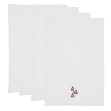 Embroidered Ho Ho Ho Cotton Waffle Tea Towels (Set of 4)