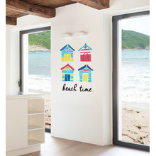 Brighton Beach Huts Wall Decal