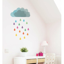 Cloud Rain Wall Decal