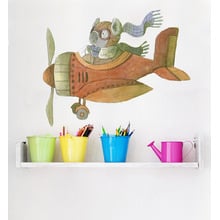 Koala Flying Plane Wall Sticker