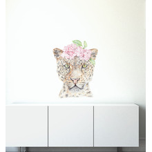 Ava The Leopard Face Wall Sticker
