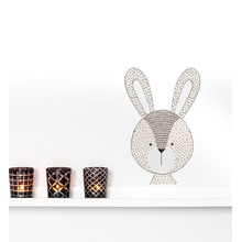 Fluffy Face Bunny Wall Sticker
