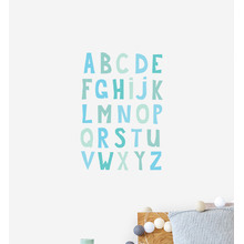 Aqua Alphabet Wall Sticker