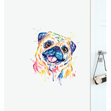 Fawn Pug Wall Sticker