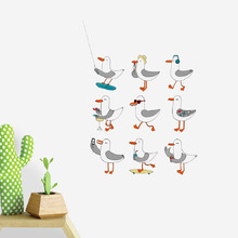 9 Piece Summer Seagulls Wall Decal