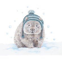 Winter Wombat Wall Decal