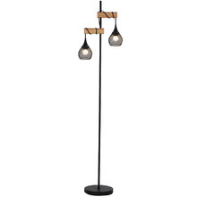 Black Pantin 2 Light Metal Floor Lamp