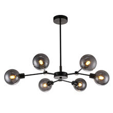 Sherry Iron & Glass 6 Light Pendant