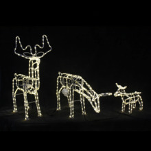 3 Piece 3D Reindeer Family Outdoor LED Lights Set