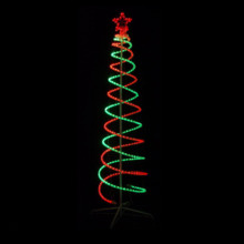 210cm Red & Green LED Double Spiral Christmas Tree