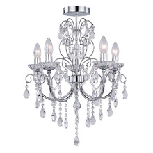 Natalya Metal & Crystal 5-Light Close to Ceiling Light