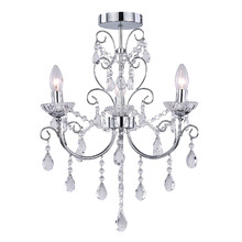 Natalya Metal & Crystal 3 Lamp Close to Ceiling Light
