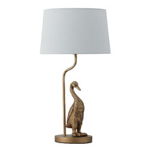 Leia Resin Antique Brass Bird Table Lamp