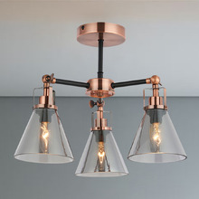 Fabian Metal 3-Light Semi Flush Ceiling Light
