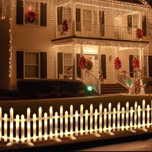 Pre-Lit Christmas Fences (Set of 8)