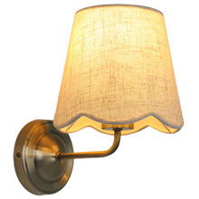 Barrett Antique Brass & Linen Wall Sconce