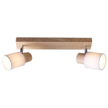 Vargas Rubberwood 2 Lamp Bar Spotlight