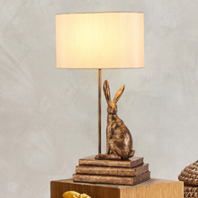 Rabbit Resin Antique Brass Table Lamp
