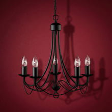 Montmartre Antique Brass 5 Light Chandelier