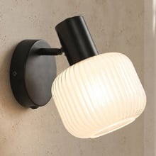 Clement Glass Wall Mounted Reading Light with USB