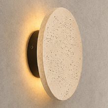 Vulan Travertine-look LED Wall Sconce