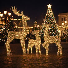 Elior Reindeer Family LED Christmas Decoration Set