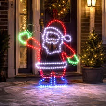 Cian Waving Santa LED Christmas Light Display