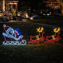 Karon Santa & Reindeer LED Christmas Decoration Set