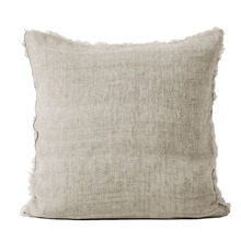 Fringed Vintage Wash Square Linen Cushion