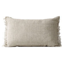 Fringed Vintage Wash Rectangular Linen Cushion